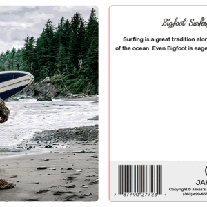 Alternative view of Bigfoot with Surfboard