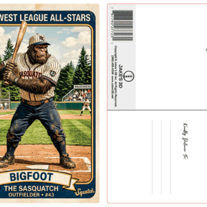 Alternative view of Bigfoot Baseball Card