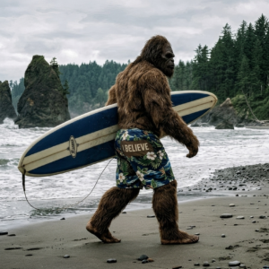 Bigfoot with Surfboard